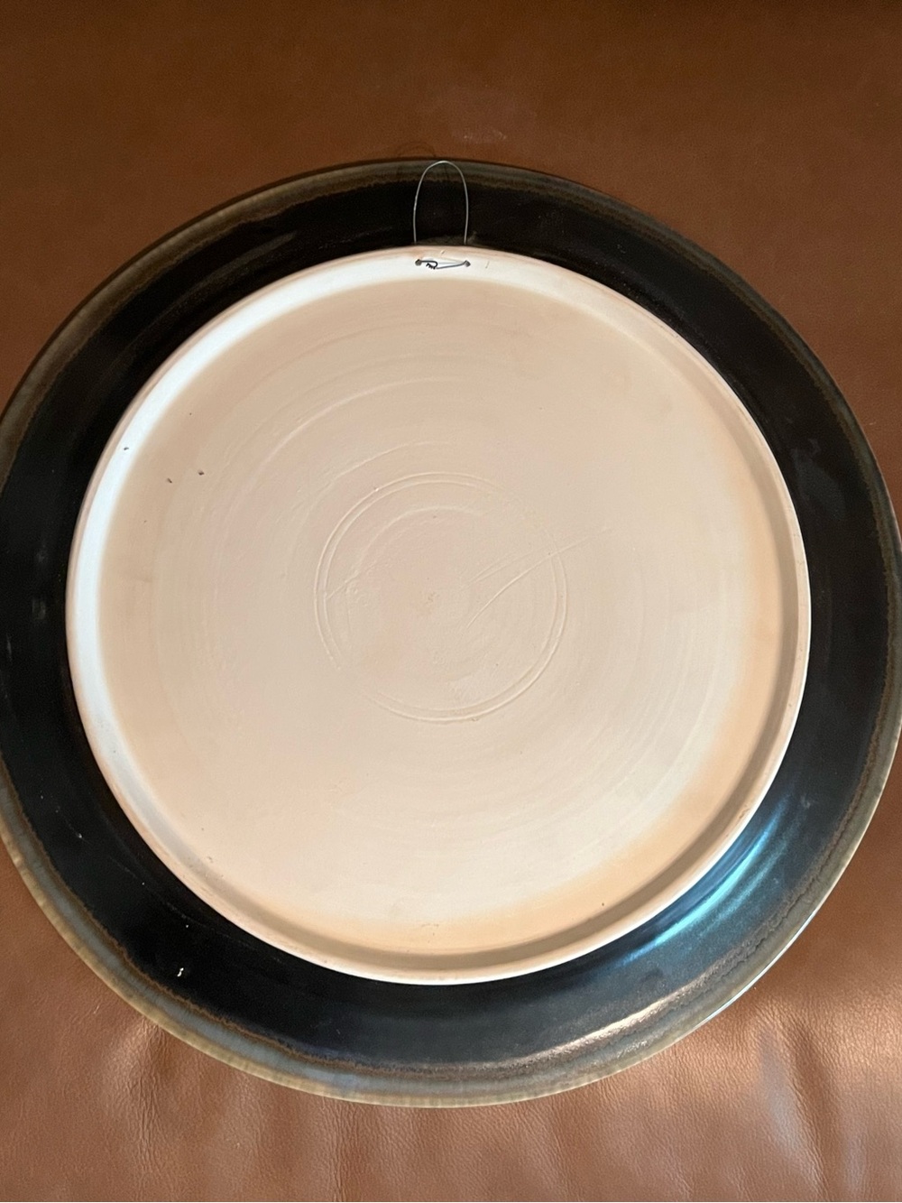 Bubble Art Pottery Wall Hanging Plate - Picture 3 of 3